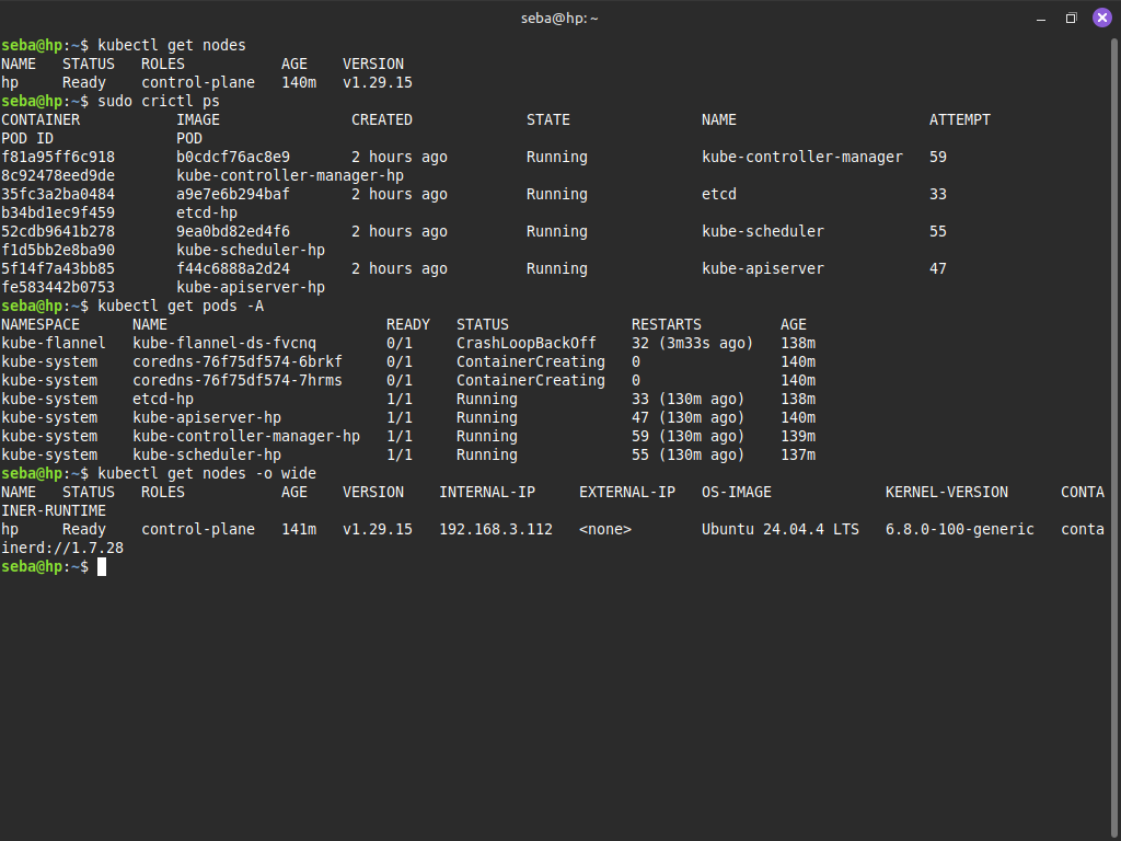 kubectl get nodes -o wide kubectl get nodes -o wide