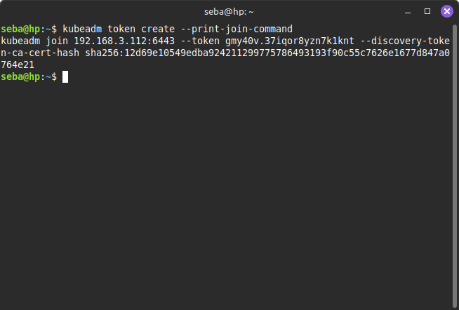 kubeadm token create --print-join-command