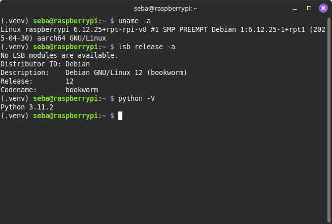 uname -a|lsb_release -a|python -V