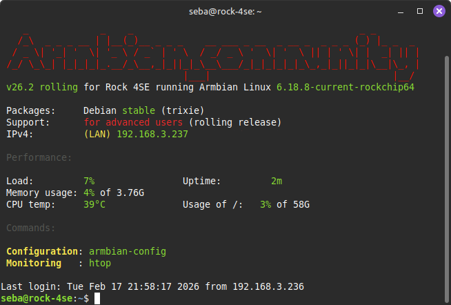 Armbian screen Armbian screen