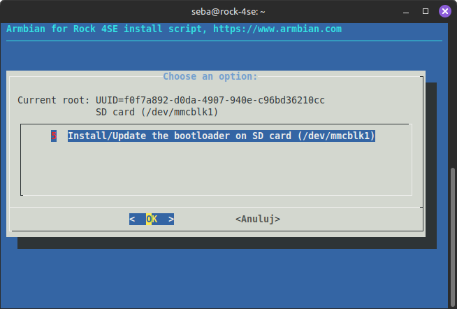 Update the boot loader - step 1 Update the boot loader - step 1