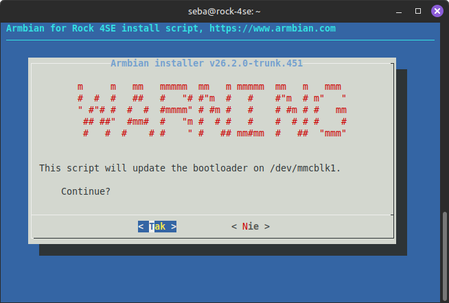 Update the boot loader - step 2 Update the boot loader - step 2