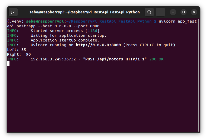 curl -X POST http://RASPBERRY_PI_IP:8000/api/motors -H "Content-Type: application/json" -d '{"left": 35, "right" : 90}'